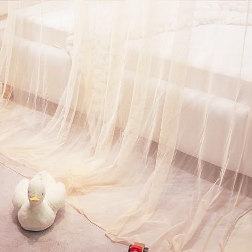 Princess Canopy Bed Curtains Mosquito Net for Single & Queen Beds - Cozy Drape Netting with 4 Openings