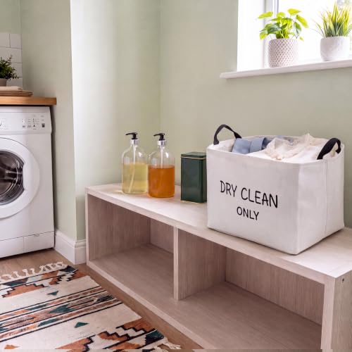 FillTouch Canvas Laundry Basket - Dry Clean Only Printed Organizer