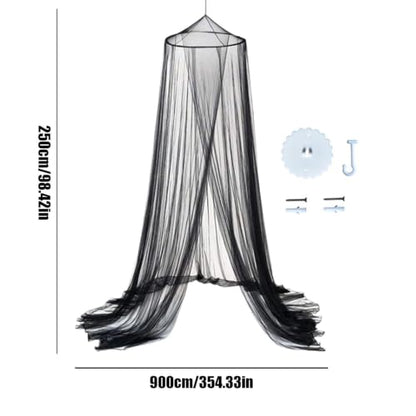 Elegant Queen Size Bed Canopy with Mesh Curtains - Stylish & Breathable