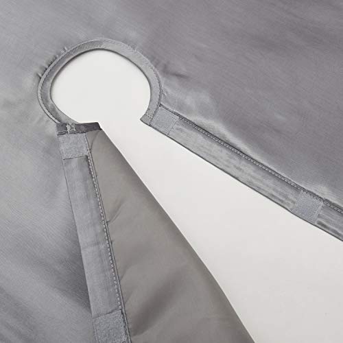 50 Inch Silver Faux Silk Satin Christmas Tree Skirt with Glitter Sequin Border