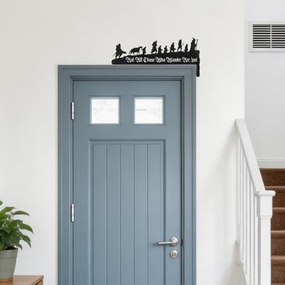 Lord Inspired Metal Door Corner Wall Art - Fantasy Home Decor