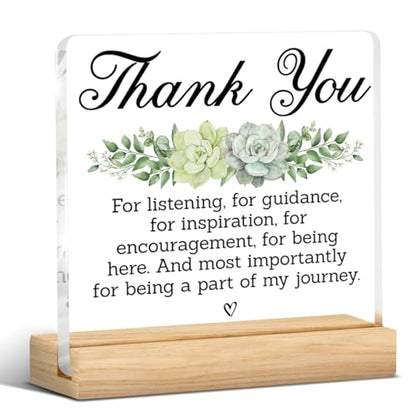 Thank You Gifts Acrylic Desk Sign - Appreciation Office Decor - Office Gifts-Acrylic-C
