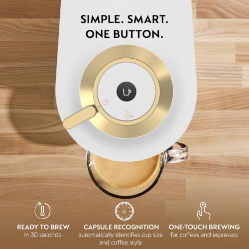 Nespresso Vertuo Pop+ Deluxe Coffee & Espresso Maker White & Gold