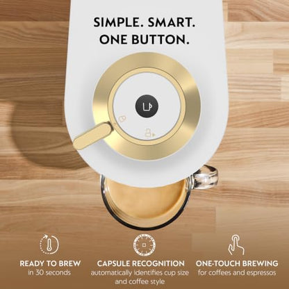 Nespresso Vertuo Pop+ Deluxe Coffee & Espresso Maker White & Gold