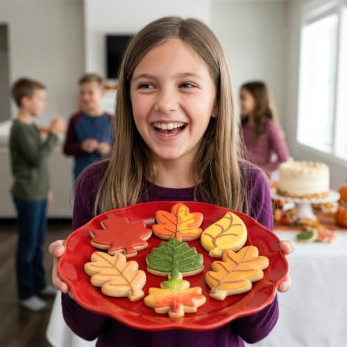 Ann Clark Leaf Cookie Cutters Set of 7 - Fall Leaf Shapes, Made in USA (Variation: 7-Piece Leaves)
