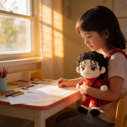 Multicolor Michael Plushie Figurine Pillow Cartoon Soft Doll - MJ Plush Toy