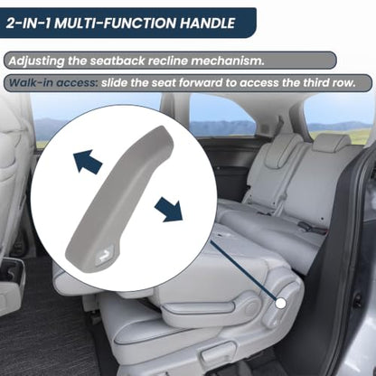 Left Side Driver Seat Recliner Handle Lever for 2021-2026 Honda Odyssey, Gray