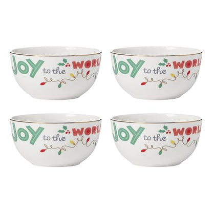 Lenox Snoopy Christmas Porcelain 12-Piece Dessert Set for 4