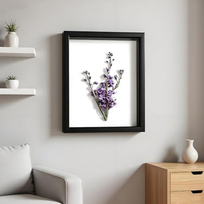 8x10 Deep Shadow Box Frame for Dried Flowers and Keepsakes - Black