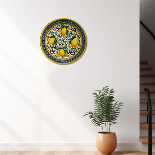 10 Inch Lemon Fruit Decorative Wall Plate - Summer Wobble-Plate Display with M Hanger