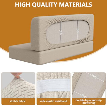 RV Couch Cover Set for Sofa Bed - 2 Pieces for Jackknife & Fold-Out Sofas