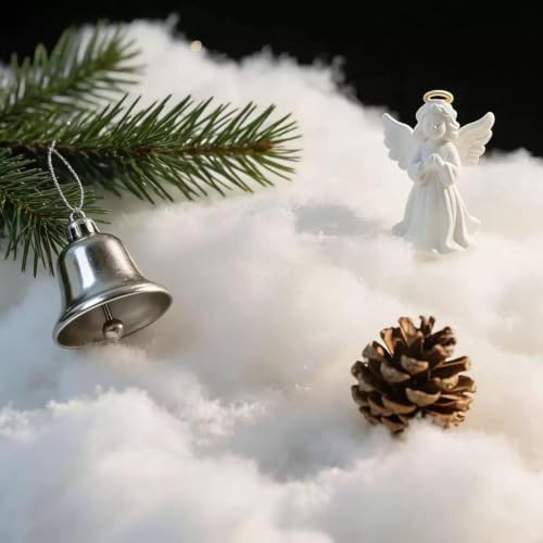 Artificial Snow Fluff for Christmas Decor - 50g Winter Scene Accents