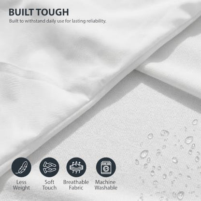 King Size Waterproof Pillow Protectors Pack of 4 20x38 Inches - Fully Sealed Bed Pillow Covers