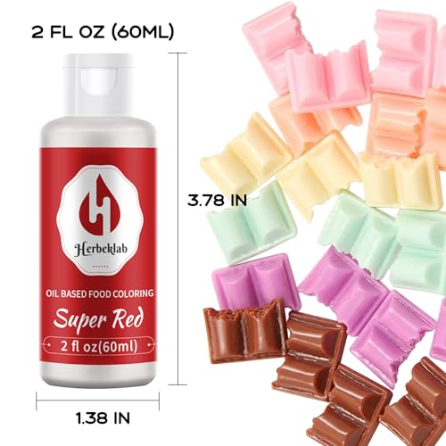 Christmas Red Oil Based Food Coloring – 2 fl oz Professional Grade Dye (Variation: Christmas Red) for Chocolate & Candy