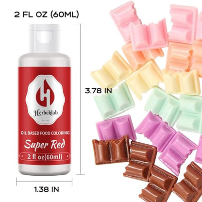 Christmas Red Oil Based Food Coloring – 2 fl oz Professional Grade Dye (Variation: Christmas Red) for Chocolate & Candy