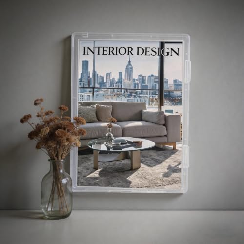 Clear Plastic Magazine Storage Box for Collectors 2 Pack - 12 x 8.8 x 0.9 Inches