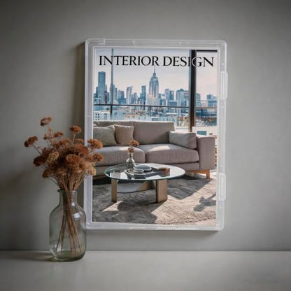 Clear Plastic Magazine Storage Box for Collectors 2 Pack - 12 x 8.8 x 0.9 Inches