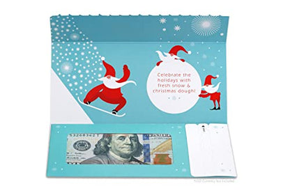 Holiday Zip-Open Money Holder with Clear Window - Christmas Dough Variation