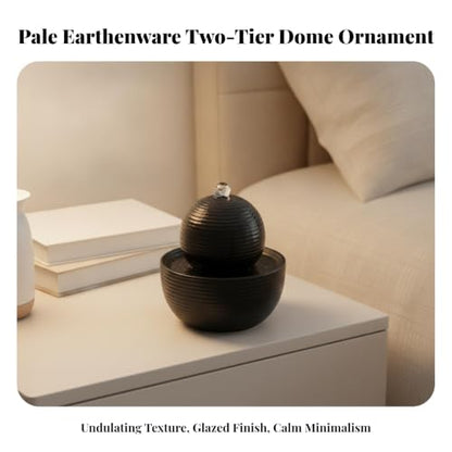 Compact Tabletop Water Fountain with Circulating Water and LED Color Change