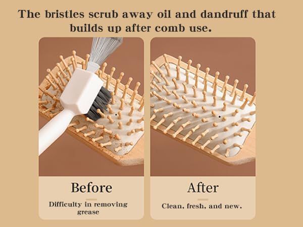 Skiennix Hair Brush Cleaner Tool - 2-in-1 Metal Wire Comb & Rake for Easy Hair Removal | Stiff Bristles