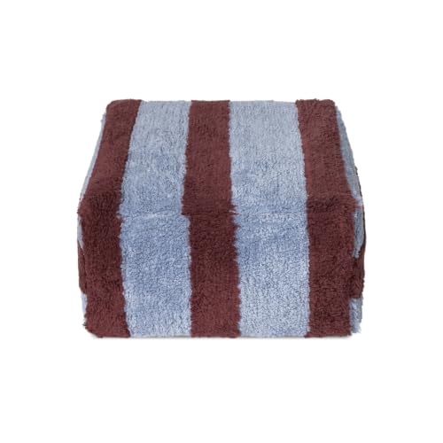 Lorena Canals Cotton Rayas Puff Decorative Pillow 45x45 cm - Marsala