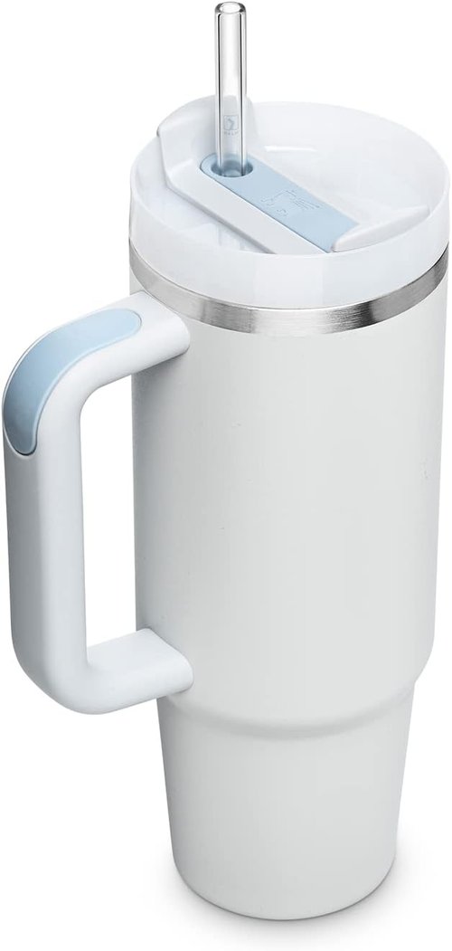 Halm Glass Straws - 12-Inch Long Replacement Straws for Stanley Quencher Cups | Plastic-Free & Dishwasher Safe