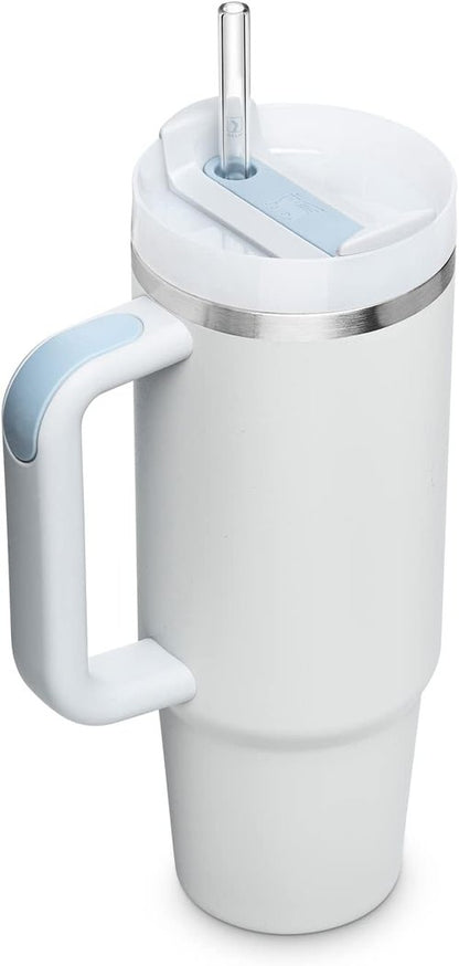 Halm Glass Straws - 12-Inch Long Replacement Straws for Stanley Quencher Cups | Plastic-Free & Dishwasher Safe
