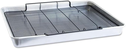 Nordic Ware Extra Large Baking Tray - Crisping Rack for Perfectly Baked Goods | Silver Finish