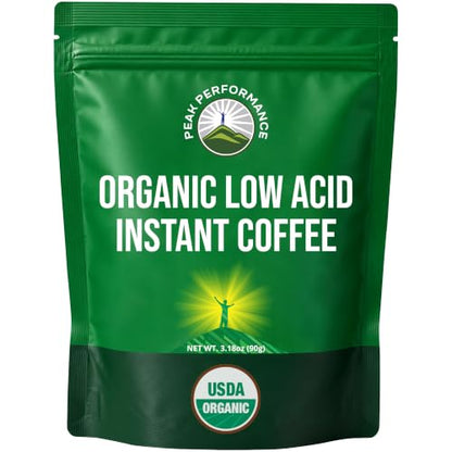 Organic Instant Coffee Low Acid Smooth Taste - USDA Certified