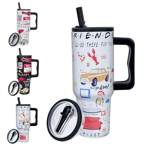 White Lobster Print 40oz Stainless Steel TV Tumbler with Lid & Straw - Funny TV Show Gift