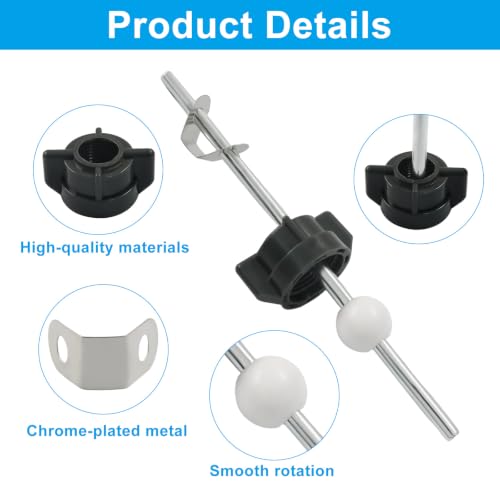 2-Pack Bathroom Sink Pop Up Drain Stopper Assembly - Chrome, 18mm Pivot Ball