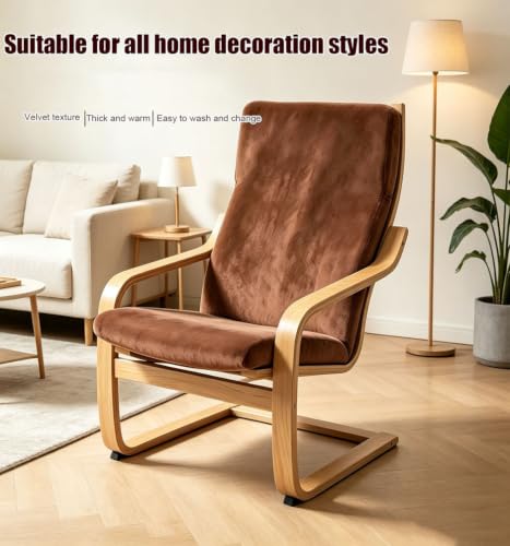 Velvet Chair Slipcover for Poang Rocking Chair - Grey, Camel Variations