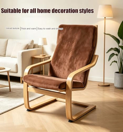 Velvet Chair Slipcover for Poang Rocking Chair - Grey, Camel Variations