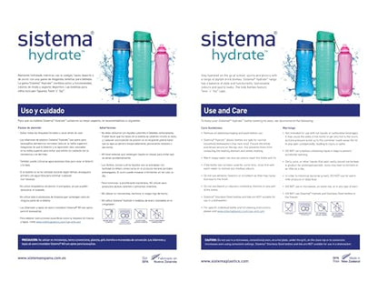 Sistema Hydrate Collection Twist 'N' Sip Water Bottle, 11.0 oz./0.3 L, Color Received May Vary