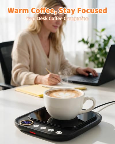 Coffee Mug Warmer Desk Heater with Adjustable Temperature & Timer