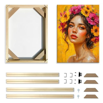 16x20 Inch Canvas Frame for 18x22 Canvas - DIY Wooden Stretcher Bars Kit