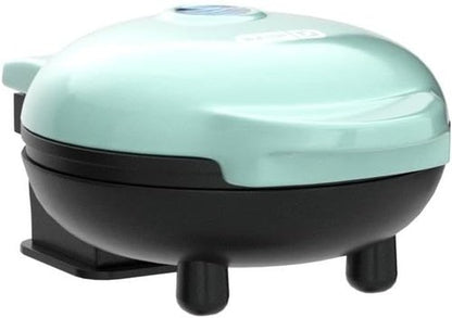 Dash Mini Maker Set - Multi-Function Treat Maker for Easy Cooking & Cleanup - Aqua Waffle & Griddle Irons