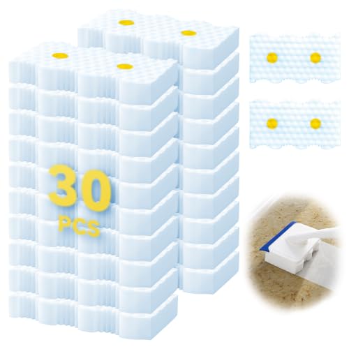 30 Pack Eraser Sponge Refills for Mr Clean Magic Eraser Shower & Tub Scrubber - High-Density Cleaning Pads