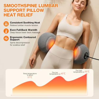 Hfshimlux Back Massager with Heat Vibration & Adjustable Height - Dark Gray
