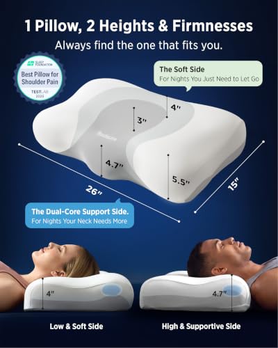 Bedsure Cervical Neck Pillow for Pain Relief and Support