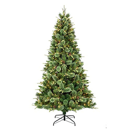 7.5ft Artificial Christmas Tree with 700 Lights - Realistic Pine, Flame-Retardant, Easy Assembly