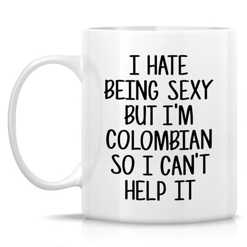 White Ceramic Mug for Proud Colombian - 11oz Coffee Cup for Friends & Gifts