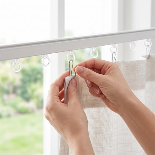 200PCS Transparent Plastic Shower Curtain Rings for Crafts & Repairs