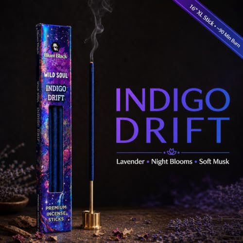 Long Burning Incense Sticks Pack for Meditation & Aromatherapy - 6 Fragrances, 16 Inch