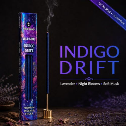 Long Burning Incense Sticks Pack for Meditation & Aromatherapy - 6 Fragrances, 16 Inch