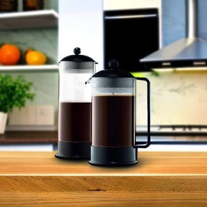 Bodum 34oz Brazil French Press Coffee Maker - High-Heat Borosilicate Glass, Black Finish