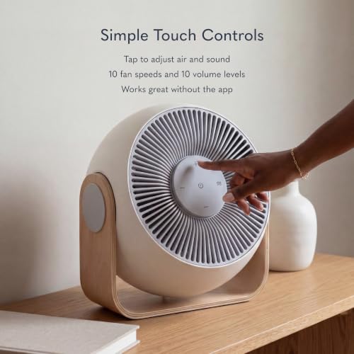 Smart Sleep Fan with White Noise Machine, Adjustable Cooling & App Control