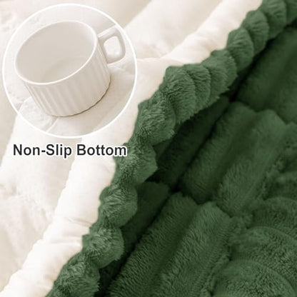 Dog Couch Cover Washable Plush Sofa Protector - Dark Green 27.6x27.6"
