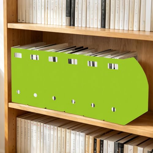 STAYTOP Lime Green Magazine File Holder 3 Pack Desk Organizer Storage for Documents