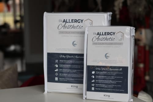 Calm Waterproof Mattress Protector Full Zippered Allergen Barrier, Soft & Quiet